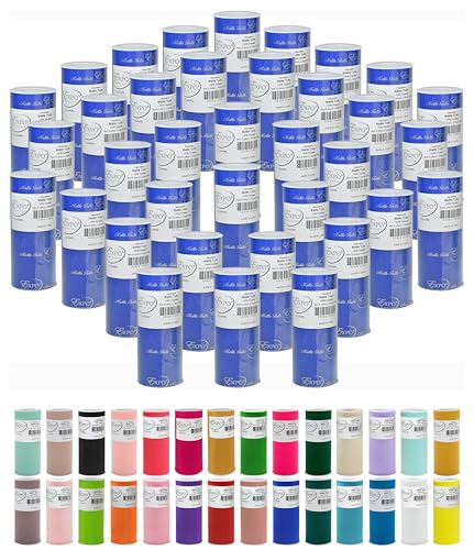 Image of Expo International Value Pack of Decorative Matte, 36 Rolls /Spools of 6 inch Tulle, 6 Inch x 25 Yards (Pack of 36), Royal Blue