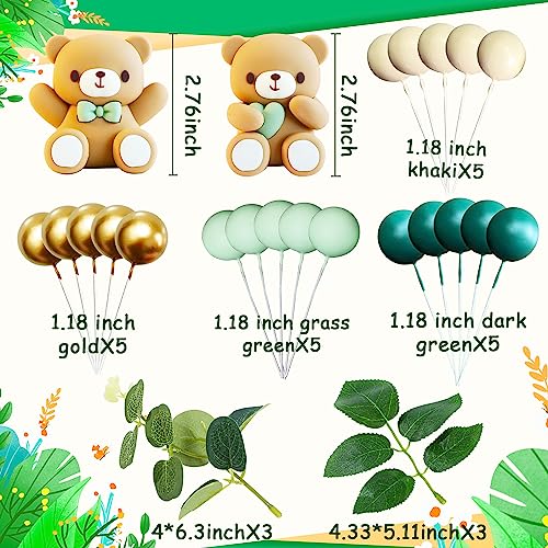 JeVenis Luxury Sage Green Baby Shower Cake Decoration Teddy Bear Cake ...