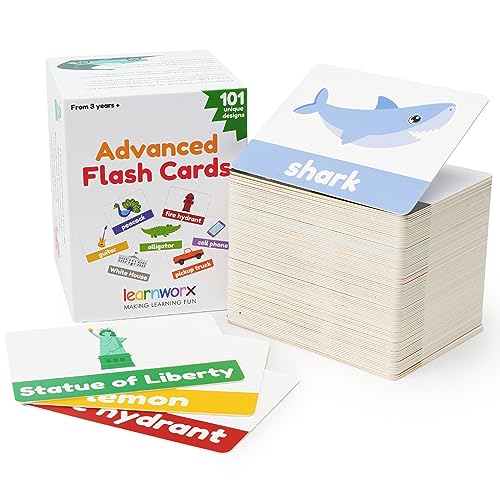 Image of Advanced Flash Cards for Toddlers 3-5 Years – 101 Flashcards – Preschool Flash Cards – Kindergarten Flash Card for Kids – Toddler Learning – Educational Gift - for Ages 3, 4, 5 & 6