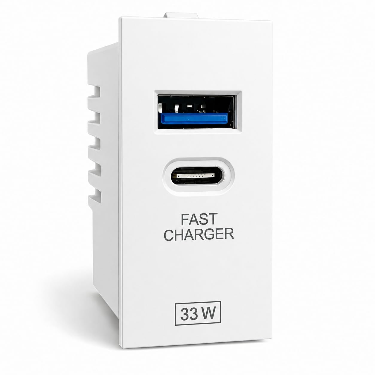 33W Fast Charging Wall Charger Dual Port USB + Type C Adapter Compatible with iPhone & Android | Compact Plug Socket Charger-image-36