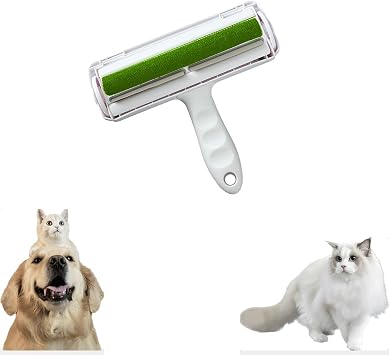 Reuseable Hair Remover - Pet Hair Roller for Cat, Dog,Couch, Furniture, Carpet and Bedding, Portable Lint Rollers - Perfect Cat Dog Fur Remover Tool Color Green