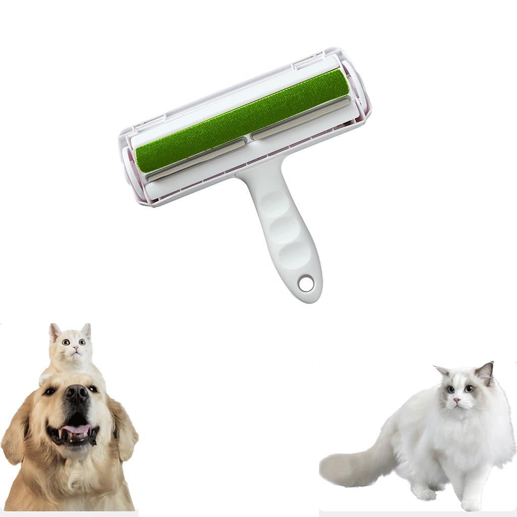 Reuseable Hair Remover - Pet Hair Roller for Cat, Dog?Couch, Furniture, Carpet and Bedding, Portable Lint Rollers - Perfect Cat Dog Fur Remover Tool (Color : Green)