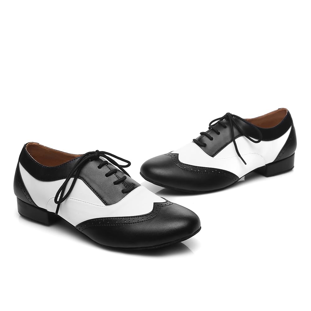 SWDZM Scarpa da Ballo Latino Americano Uomo Vernice per Salsa Tango Jazz di Pratica di Danza Scarpe