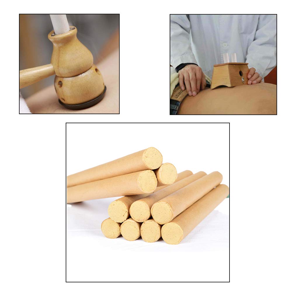 Rollos de moxa hechos a mano naturales puros Moxibustión tradicional china, tira de rollo de moxa adecuada para personas mayores, mujeres, niños