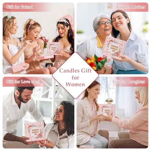 Lemon Eucalyptus Scented Candles for Home, Soy Wax Aromatherapy Candle for Bedroom Bath Birthday New Job House Warming Gifts for Women - Image 5