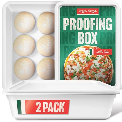 Comparison: Best Dough Proofing Container 3 Stock Your Home Dough Proofing Container with Lid (2 Pack) Homemade Bread and Pizza Dough Storage Box for Proofing