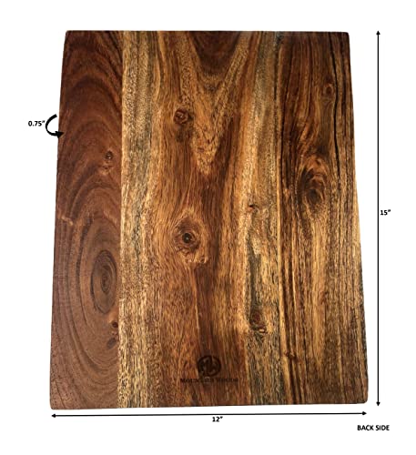 Tabla de cortar de madera acacia 15x12x0.75 pulg miniatura 6