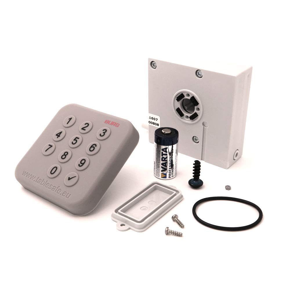 BURG Zahlenschloss Keypad Outdoor IP54 - elektronisches Codeschloss mit PIN-Code (Batteriebetrieb, wetterfestes Outdoor-Schloss für Außenbereich)