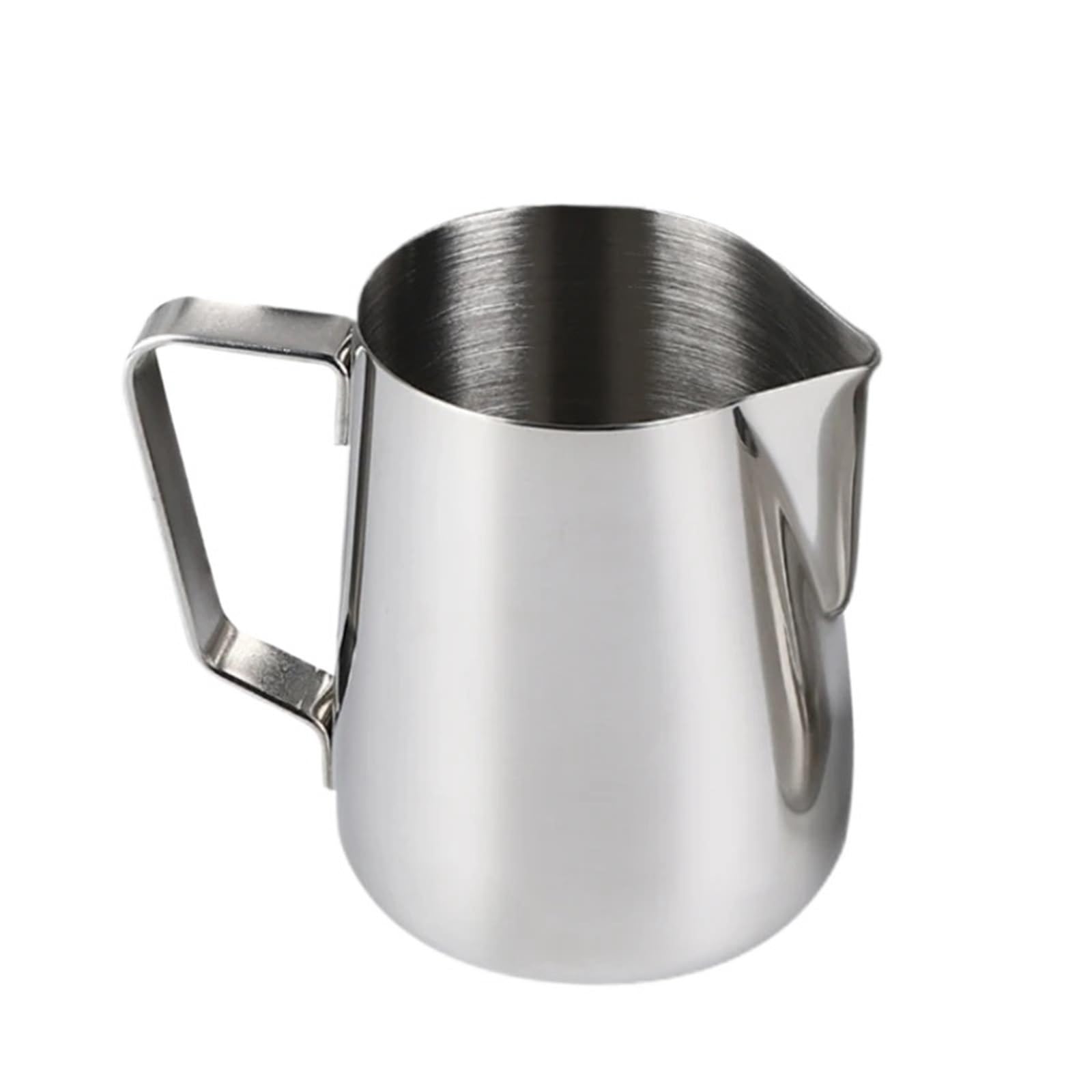 LINYpA66 Stainless Steel Milk Pitcher 150-600ML Coffee Milk Frothing Jug Milk Frother Pitcher Stainless Steel Measurement Jug Milk Pot Coffee Accessories(600ML)