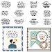 On-Airstore Happy Father's Day Clear Stamps for Card Making, Rectangular Silicone Clear Rubber Stamps, 5 inches x 5 inches