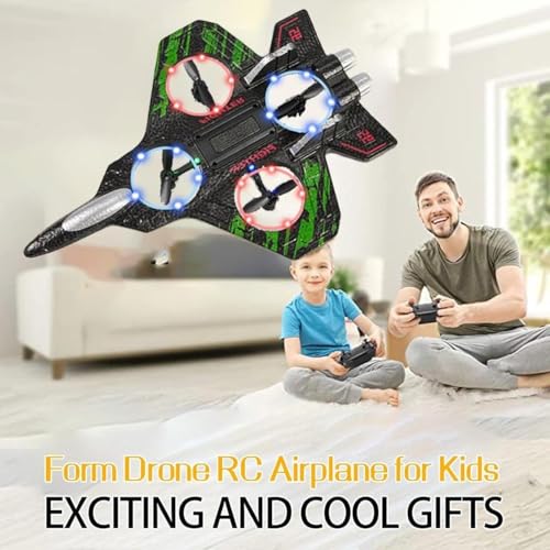 Image of KIDDOS Fighter Jet Drone Airplane Remote Control Toy for Kids | Rechargeable Flying Aircraft with Remote Controller | Indoor Outdoor Play Toy for Boys & Girls