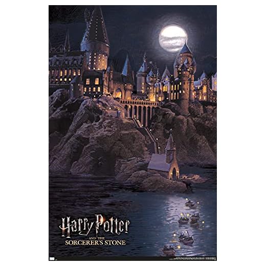 27+ Magical Harry Potter Room Decor Ideas for Every Fan 6 Harry Potter And The Sorcerer'S Stone - Hogwarts At Night Wall Poster, 34L" x 22.4W", Unframed Version