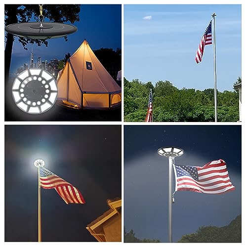 Etzeaxus ET-899-BLACK Flag Pole Light Solar Powered, Solar Flag Pole Light 266 Leds, 4200Lm Brightest Flagpole Light,100% Flag Coverage thumb #5