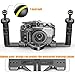 Sea frogs Aluminum Alloy Dual Handheld Hand Grip Diving Handle Tray Bracket Dual Handheld Hand Grip Video Stabilizer Portable Balancer Holder