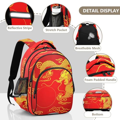 Sac à dos d'école traditionnel chinois cadeau idéal pour adolescent