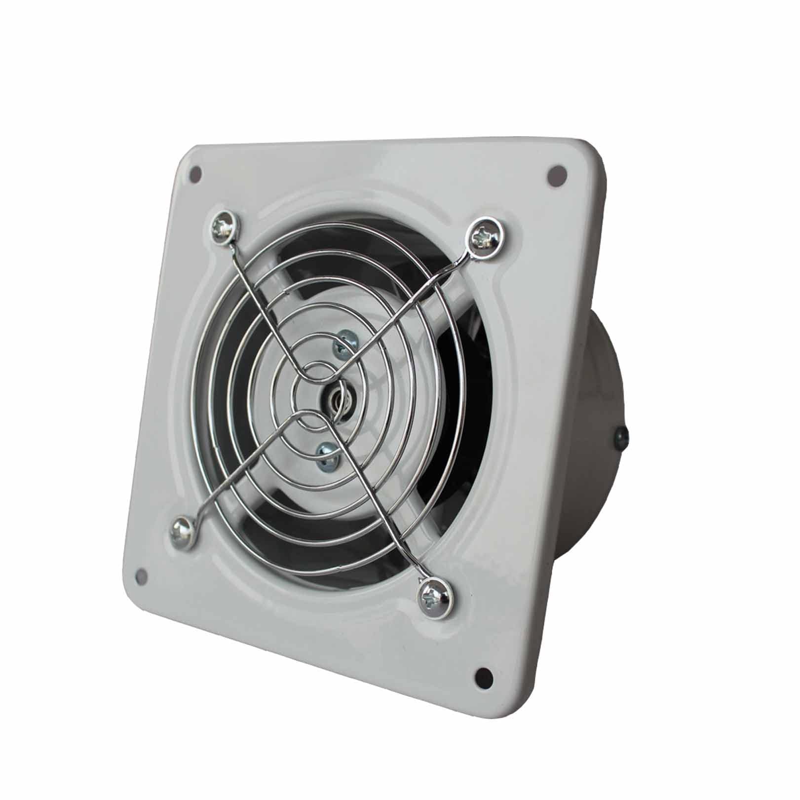 JIONET 110V 20W Industrial White 4" Through Wall Exhaust Fan with Anti-backflow Check Valve, High Air Flow, Easy to Install, Overheating Protection,