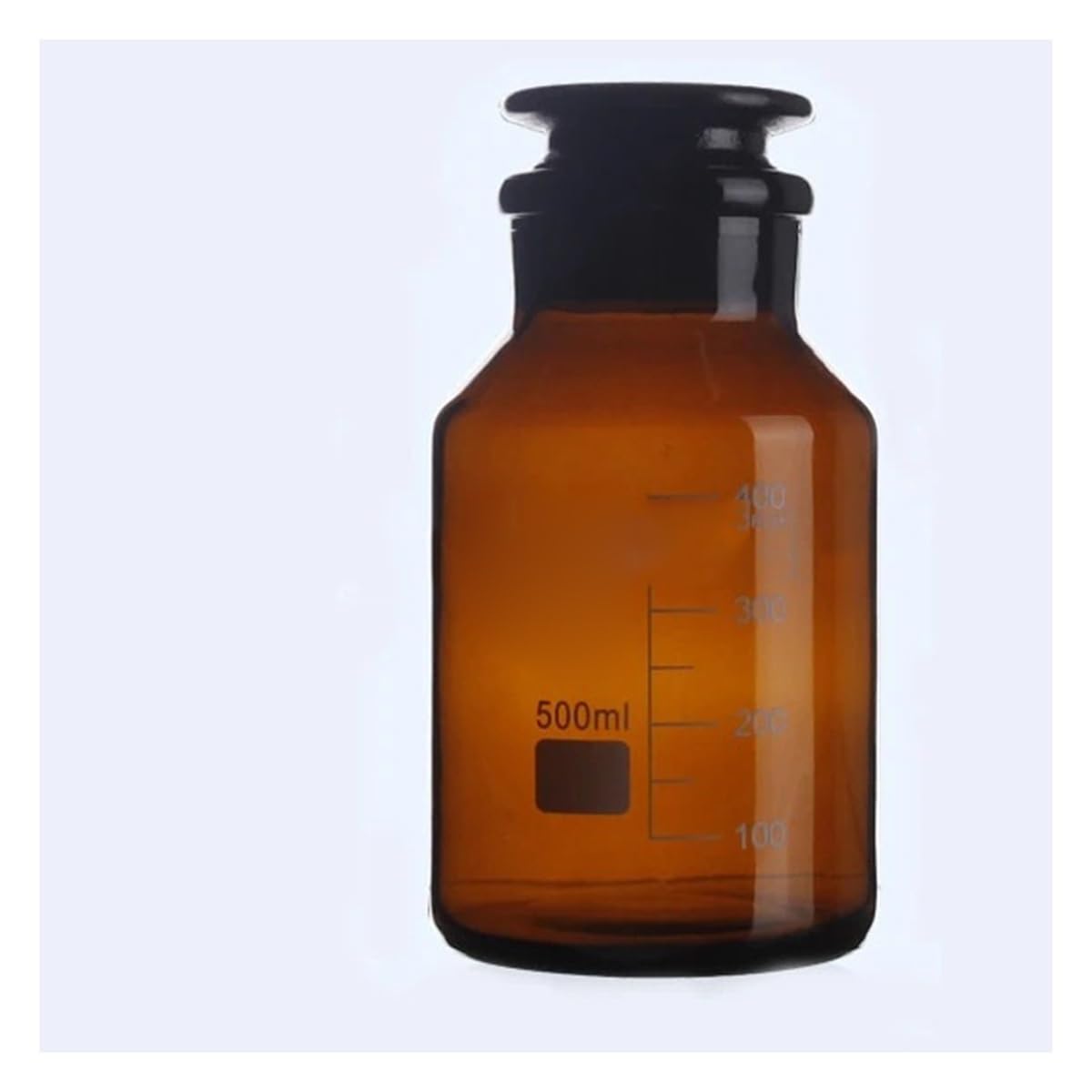 Laborgeräte und -ausrüstung Braune/transparente breite Reagenzflasche aus gewöhnlichem Glas mit geschliffenem Stopfen, Laborprobenfläschchen(1000mL brown 1pcs)
