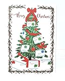 Mail Carrier Thank You Cards 20 pack Postcards - New 2021 Postal Christmas Tree