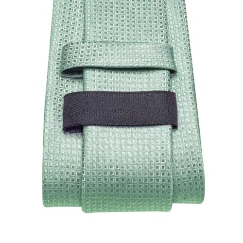 Set de corbata para hombre verde cuadros a cuadro miniatura 4