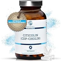 QIDOSHA® CDP Cholin (Citicolin) Kapseln, 180 Kapseln im Apothekerglas, volle 250mg Citicolin/CDP Cholin je Kapsel, vegan, laborgeprueft, deutsche Fertigung, Citicoline CDP Choline 250mg