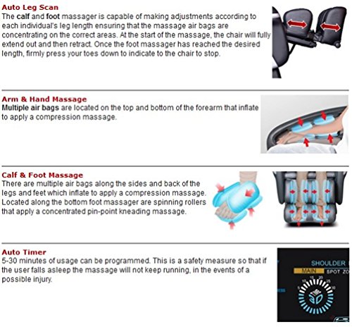 Osaki Os3Dprocybera Model Os-3D Pro Cyber Zero Gravity Massage Chair, Black, Evolved 3D Massage Technology, Computer Body Scan, 2 Stage Zero Gravity, Next Generation Air Massage Technology, 36 Air Bag #TOP7