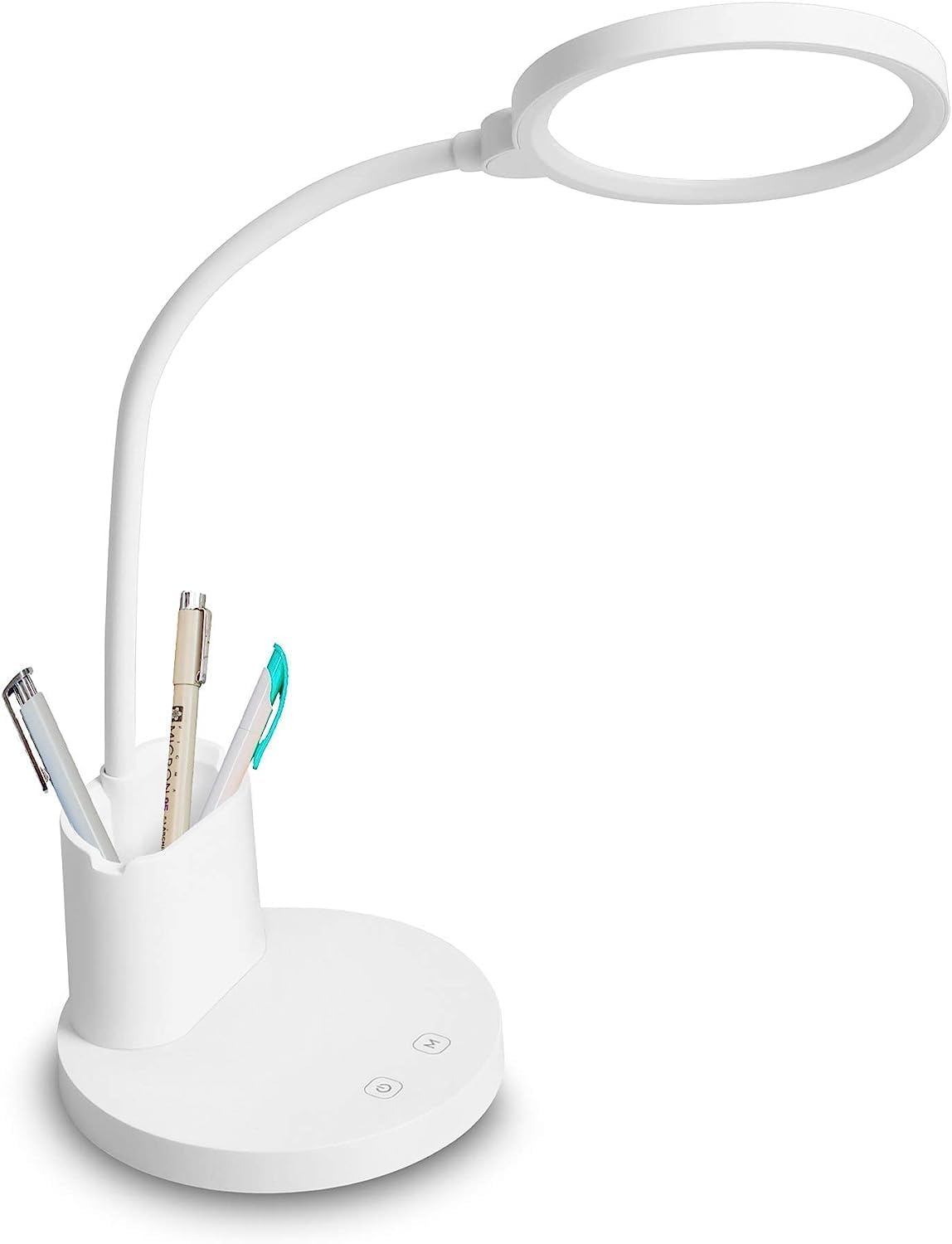 NIYANTA LED Night Light Desk Lamp Eye-Care Night Reading Clip On Bed Lamp Light Perfect for Bookworms Kids Bright LED Desk Lamp with USB Charging Port (Round Study Lamp with Pen Holder)-image-43