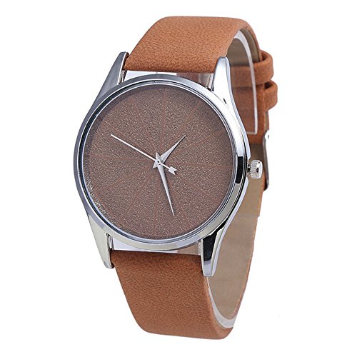 COOKI Womens Quartz Watches Fashion Minimalist Metal Retro Round Dial Quartz Analog Alloy Wrist Watch with Leather Band and Stainless Steel Dial, Lady Watches Female Watches XJY-8 (Brown)