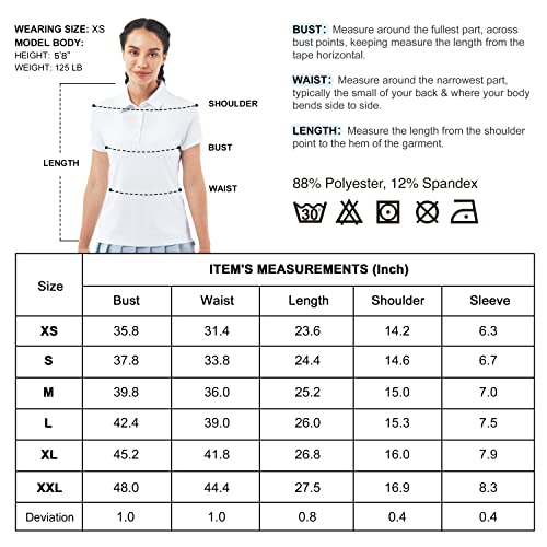 Iseegz Women'S Golf Shirt Short Sleeve Polo Shirts Lightweight Quick-Dry Workout Daily Work Shirts Tops For Women D thumb #5