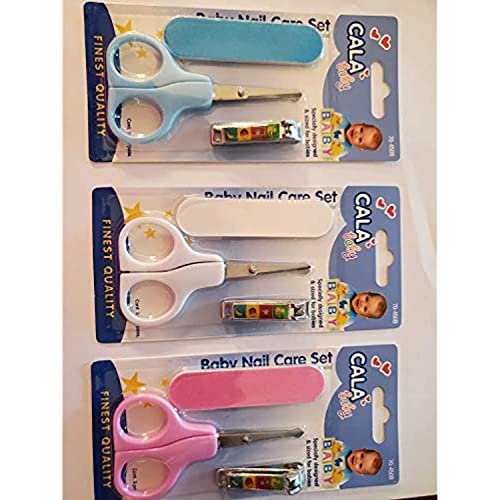 CALA. Kit de Manicura y Pedicura Para Bebés FOR BABIES: BABY NAIL CARE SET (ASSORTED COLORS)