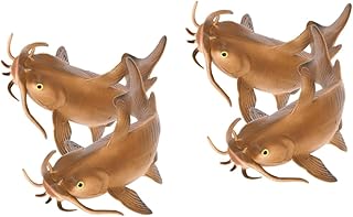 Toyvian 4 Peças De Peixe-Gato Simulado Tapeçarias De Parede De Peixe-Gato Aquário Ornamento De Peixe De Plástico Estátua De Peixe-Gato Realista Ornamento De Peixe De Aquário Animal