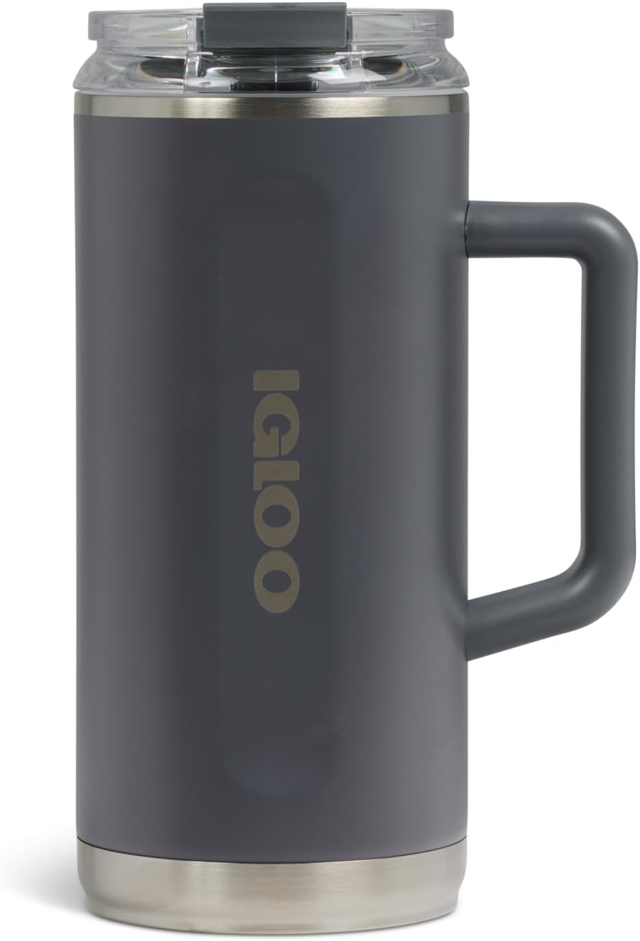 Igloo, 36 oz Tumbler with Handle, Reusable Travel Mug, Stainless Steel Insulated Hydration Cup for Hot & Cold Beverages, Carbonite - Image 2