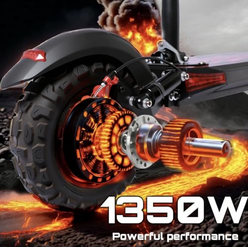 Electric Scooter Adults, 1350 Peak Power, Max 34MPH&37Miles