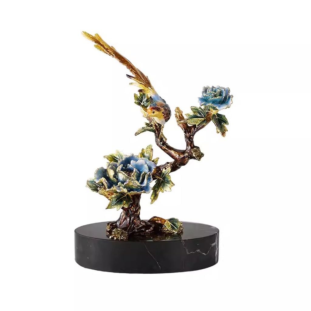 BHGFYXBS Home Decor Statue M Chinese-Style Ornaments, Home Enamel Ornaments, Office Desk, Living Room, Entrance Hall, Desktop Decorations Tabletop Figurines