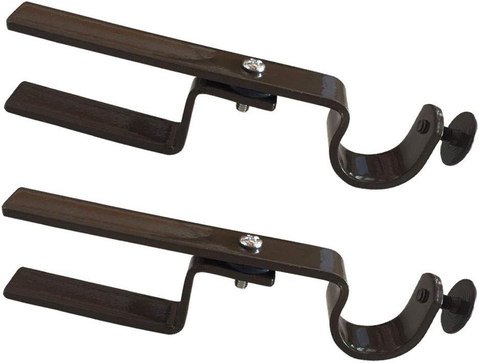 NONO Bracket Mini - Inside Mounted Blinds Curtain Rod Bracket Attachment for Mini Blinds (Brown)