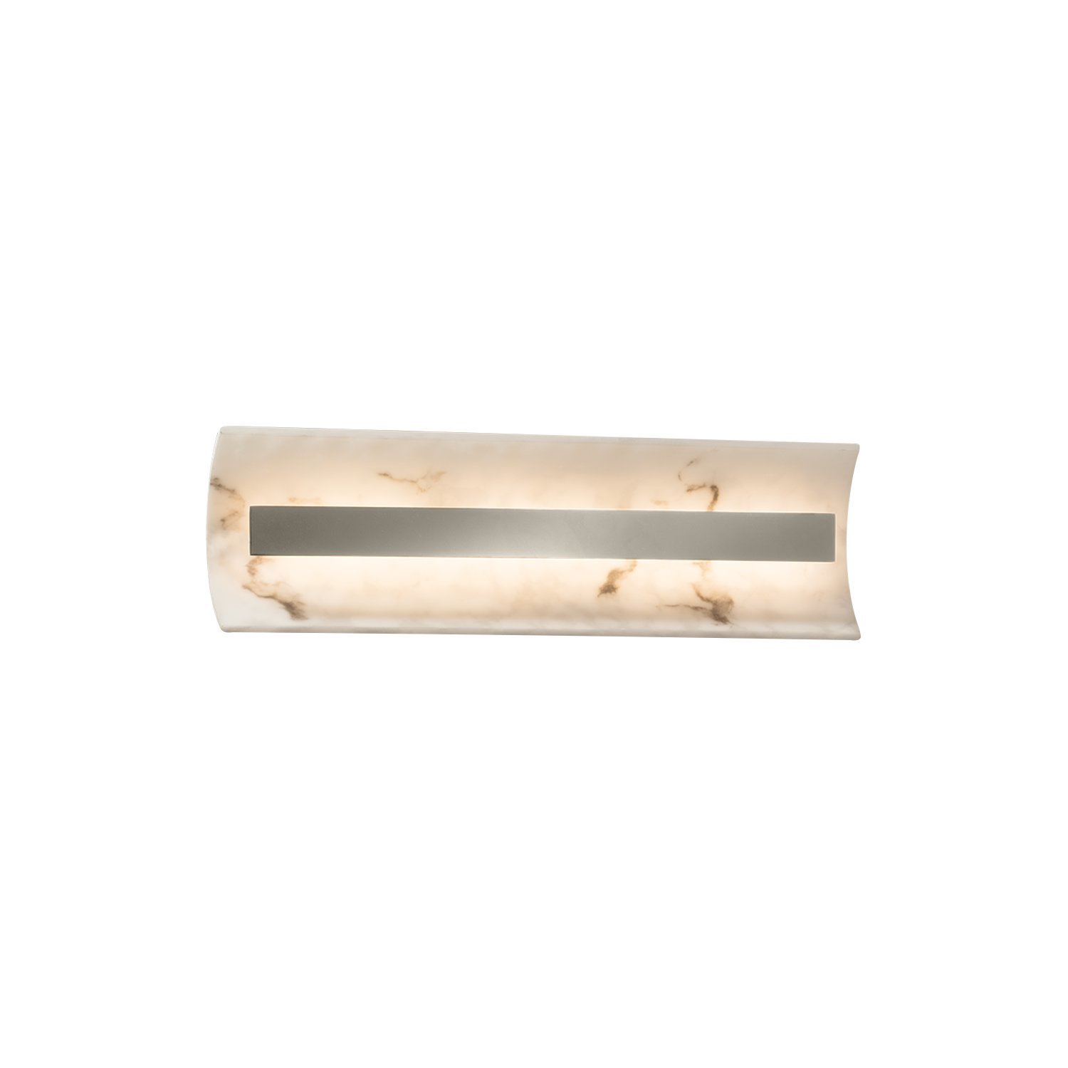 FAL-8621-NCKL LumenAria Contour 21" Linear LED Bath Bar Brushed Nickel Finish with Faux Alabaster Shade