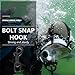 GANAZONO Stainless Steel Swivel Bolt Snap Hook 2.75In Clamp Hook Buckle for Scuba Diving Gear Industrial Use Keychains and Outdoor Safety Equipment