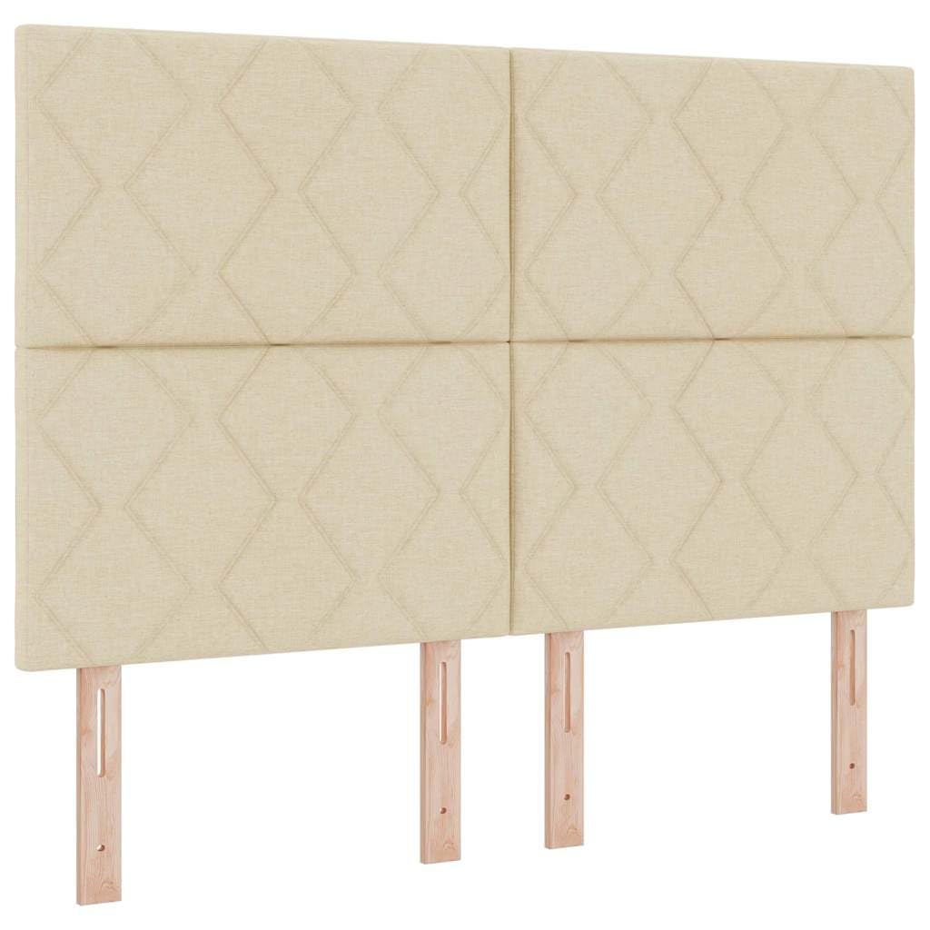 Cabecero crema 160 cm tela moderna Headboard con 2 alturas 118/128 cm pino marco madera maciza cabecero de cama duradero para dormitorio y dormitorio juvenil