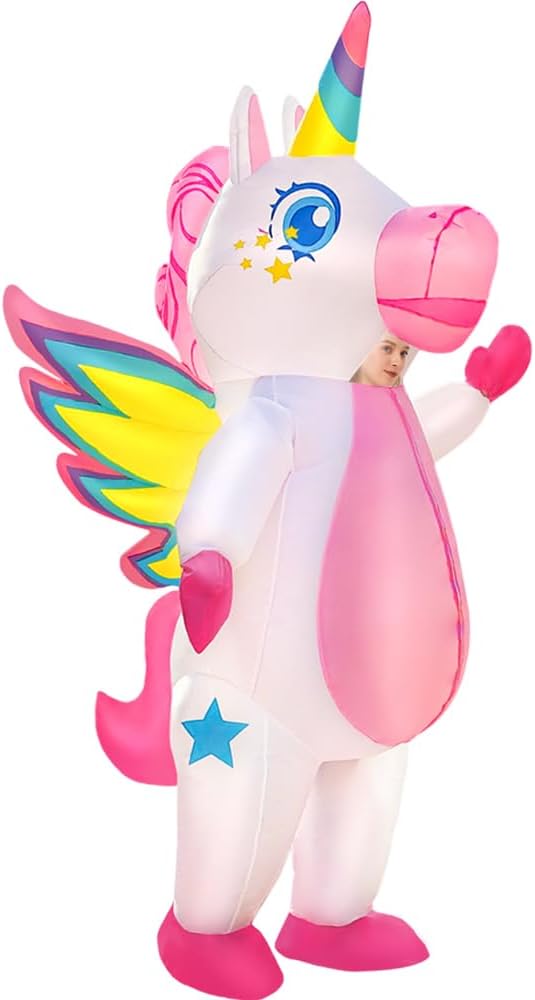 Product image of KOOY Unicorn Costume, Inflatable Unicorn Costume Adult, Blow Up Costumes for Adults, Funny Halloween Costumes Unicorn Suit for women