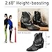 LVOMU Women's Embroidery Denim Western Cowboy Ankle Boots With Side Zipper Fashion Pointed Toe Stack Heel Cowgirl Mid Calf Boots Comfort Walking Dress Booties (black,6,6)