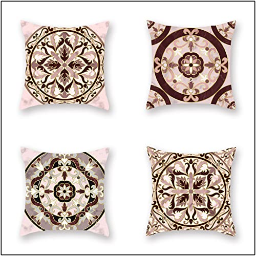 Set di 4 Copricuscini Divano Quadrate Cuscini per