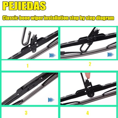 Image of Front Windshield Wiper Blades, 18 inch + 18 inch Metal Frame Wiper Blades, OEM Quality for Original Equipment Replacement (Pack of 2)