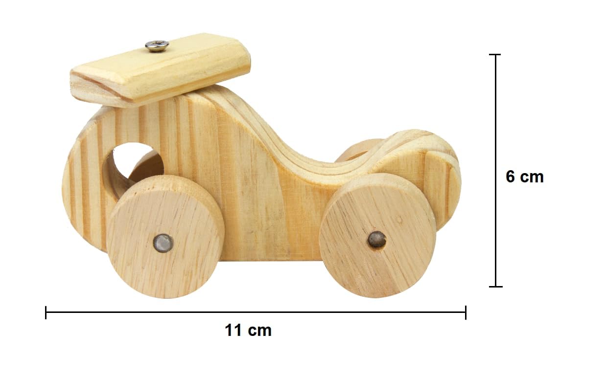 ANAIZA Wooden Vehicle Toy Set for Toddlers –Montessori Wooden Vehicles Like car, Van and Helicopter – Eco-Friendly, Smooth Edges, Non-Toxic Paint –Ideal for Ages 1-3 (Helicopter) 2