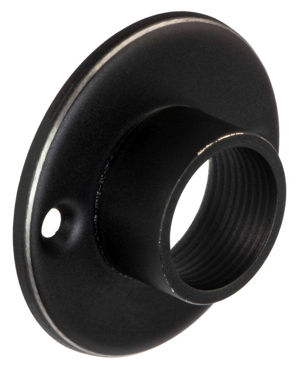 Gedotec Kleiderstange Wandmontage rund | 1 Set Garderobenstange mit 2 Stk Schrankrohrlager Schwarz matt | POLE | Möbelrohr Stahl 1000 mm Länge Ø 25mm - 60 kg Tragkraft | Kleiderstange Wand