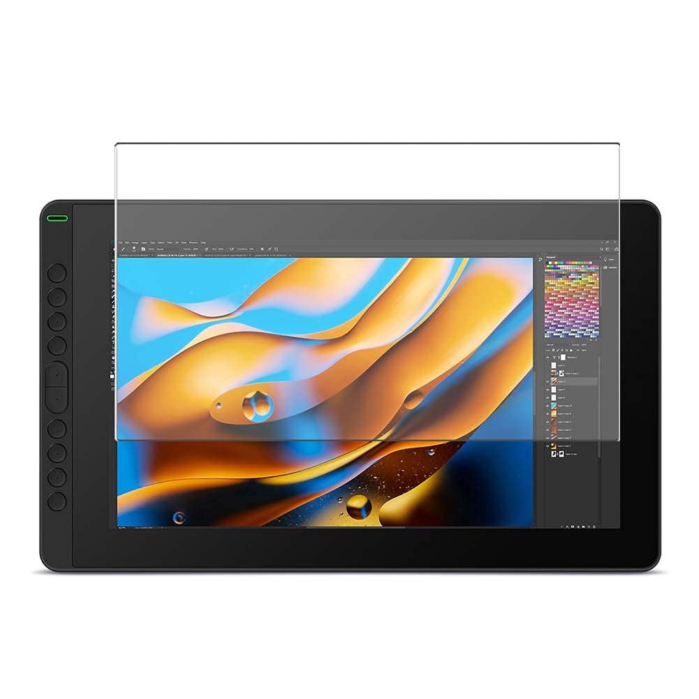 Puccy Tempered Glass Screen Protector Film, compatible with Huion Kamvas 16 2021 GS1562 15.6" （Active Area Cover Only） Protective Protectors Guard
