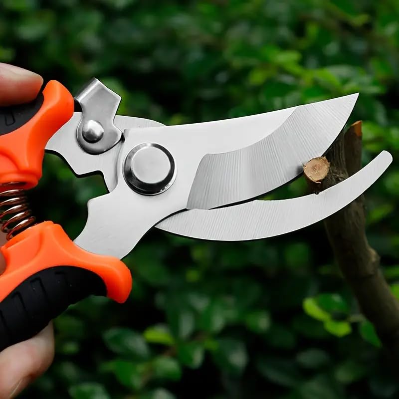 Tijeras de poda bypass para jardín naranja miniatura 7