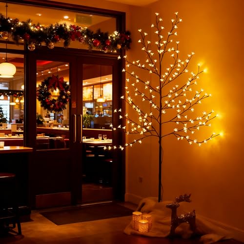 CCLIFE LED Lichterbaum 180cm, 200 LEDs Deko mit Memory Funktion, Innen...