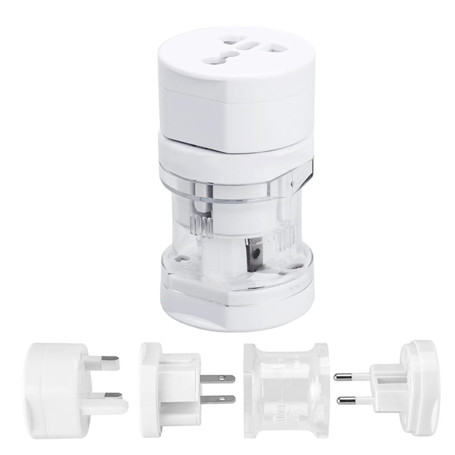 Universal Travel Adapter Plug - International Multipurpose All-in-One Solution for US, AUS, UK, EU, Europe, North/South America & 150+ Countries (Rectangle) (Round Travel Adapter)-image-36