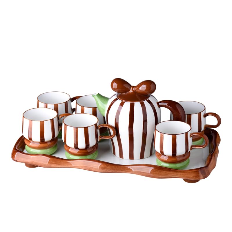 Jarra de Agua Juego de té Necesario for el hogar, Taza for, Agua for Sala Estar, hervidor frío cerámica, Juego