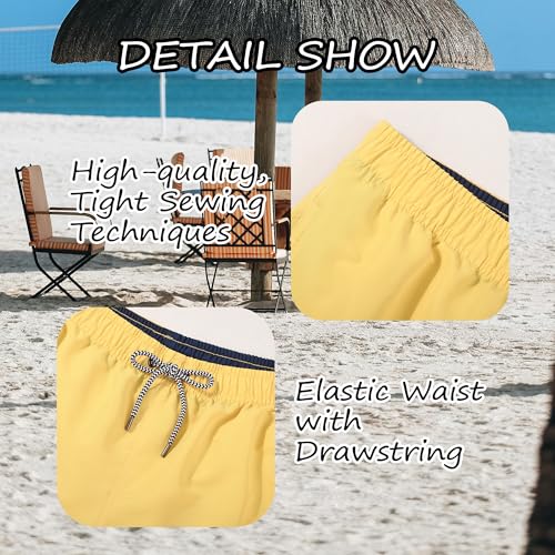 Mens 5 Inch Quick-Dry Swim Trunks with Mesh Lining Mens Swim Shorts Elastic Waist for Beach, Surfing4
