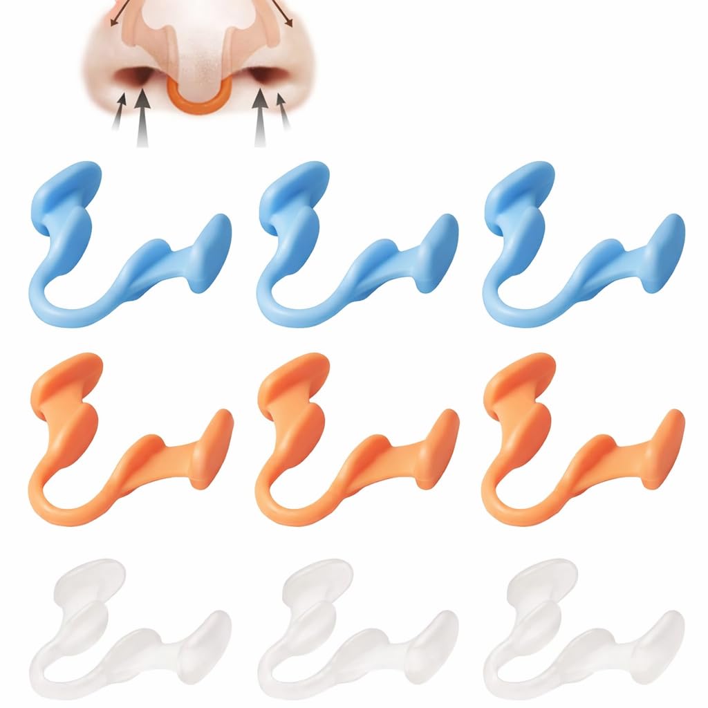 Nose Clip for Snoring Anti Snoring Nose Clip with Soft Silicone Nasal Dilator S, M, L for Easy Breathing Snore Stopper Nose Clip (Pack of 1 – 9 Pieces White, Blue, Orange)-image-35